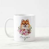 Aquarell-Pomeranian Kaffeetasse (Links)