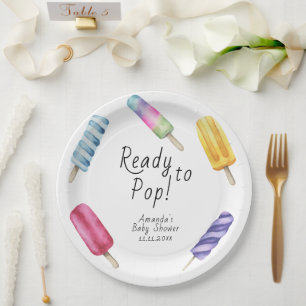 Aquarell-Popsicle-Baby-Party Pappteller