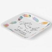 Aquarell Popsicle Bereit zum Pop Kinderdusche Pappteller (Gewinkelt)