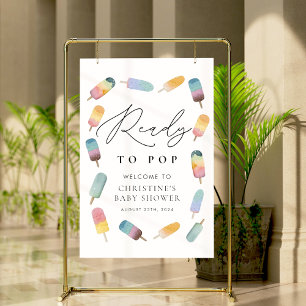 Aquarell Popsicle Bereit zum Pop Kinderdusche Poster