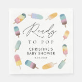 Aquarell Popsicle Bereit zum Pop Kinderdusche Serviette (Vorderseite)