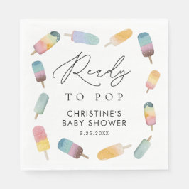 Aquarell Popsicle Bereit zum Pop Kinderdusche Serviette