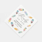 Aquarell Popsicle Bereit zum Pop Kinderdusche Serviette (Ecke)