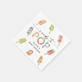 Aquarell Popsicle Bereit zum Pop Kinderdusche Serviette (Ecke)