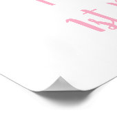 Aquarell Popsim Pink Girl Geburtstag Willkommen Poster (Ecke)