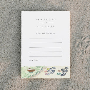 Aquarell Positano Beach Ratschläge und Wünsche Kar Ankündigungspostkarte