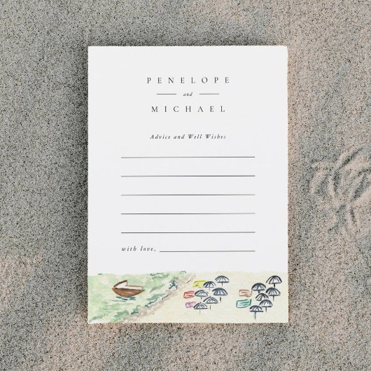 Aquarell Positano Beach Ratschläge und Wünsche Kar Ankündigungspostkarte