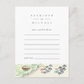 Aquarell Positano Beach Ratschläge und Wünsche Kar Ankündigungspostkarte (Vorderseite)