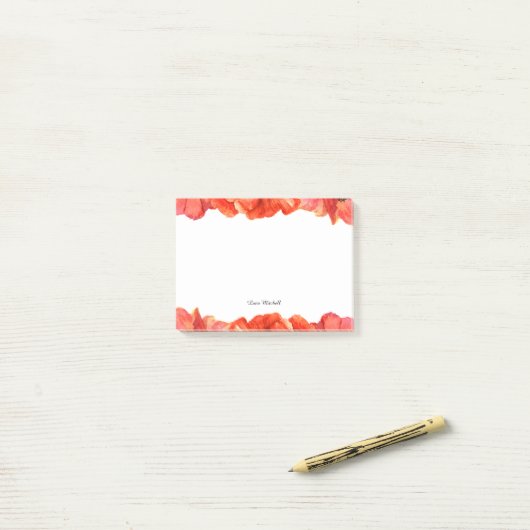 Aquarell Post-it Klebezettel (Auf Schreibtisch)