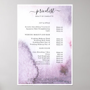 Aquarell-Preisliste Poster