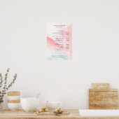 Aquarell-Preisliste Poster (Küche)