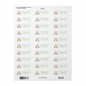 Aquarell-Preppy-Leopard-Monogramm-Wappen-Adresse (Vorne)