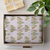 Aquarell-Preppy-Leopard-Weihnachtsbaum Seidenpapier (Geschenk)