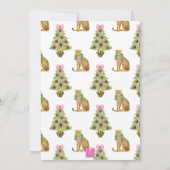 Aquarell-Preppy-Leopard-Weihnachtsfeier Einladung (Rückseite)