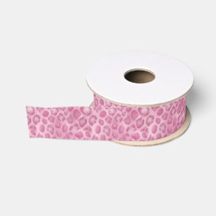 Aquarell Preppy Rosa Leopardenprint Ripsband