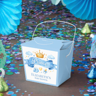 Aquarell Prinz Baby Boy Babyparty Geschenkschachtel