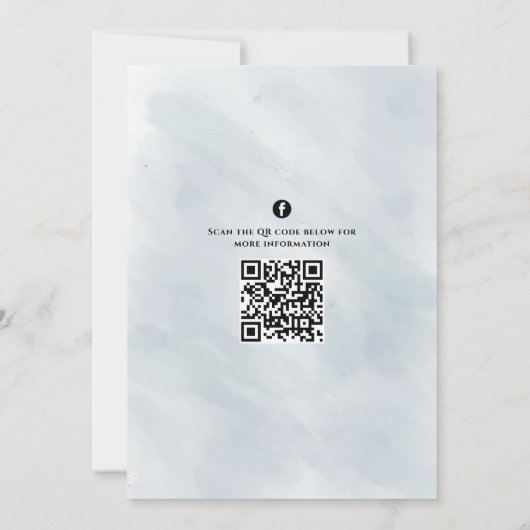 Aquarell Probe Dinner Blue Crab QR Code Sea Einladung (Rückseite)