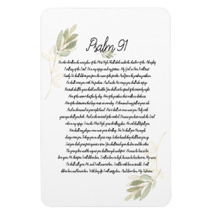 Aquarell Psalm 91 Bibel Kunst Christlich Magnet