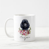 Aquarell-Pudel Kaffeetasse (Links)