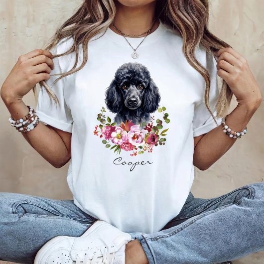 Aquarell-Pudel T-Shirt