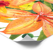 Aquarell PUMPKIN Baby Dusche Empfang Poster (Ecke)