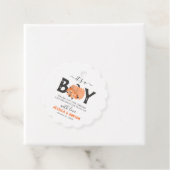 Aquarell Pumpkin 'It's a Boy' Baby Shower Gefallen Geschenkanhänger (Beispiel)