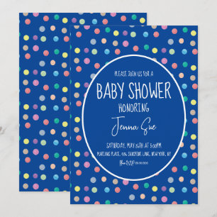 Aquarell-Punkte bemalte Babyparty Einladung