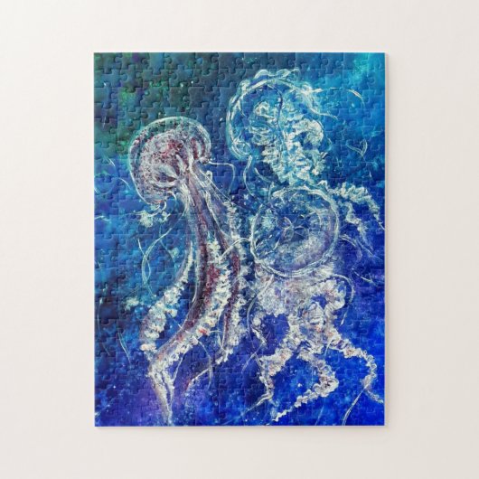 Aquarell - Qualle - Tanz - Puzzle (Vertikal)