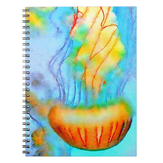 Aquarell-Quallen Notizblock (Vorderseite)