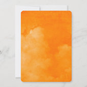 Aquarell-Quetzal-grobe orange Weihnachtskarte Einladung (Rückseite)