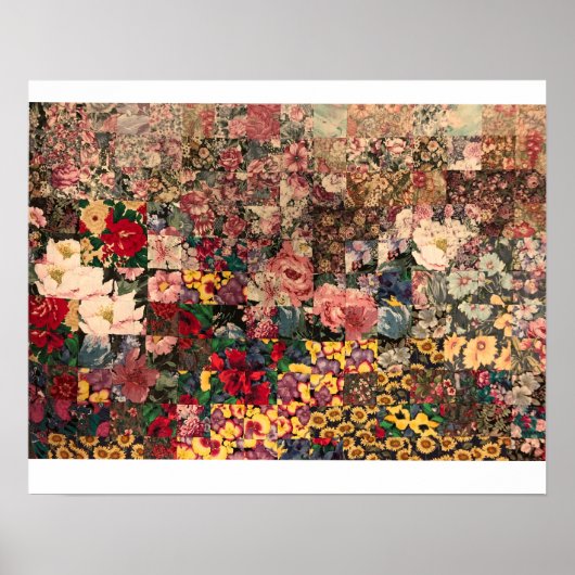 Aquarell-Quilt-Design Poster (Vorne)