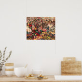 Aquarell-Quilt-Design Poster (Küche)