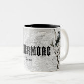 Aquarell-Rabe nie wieder Zweifarbige Tasse (VorderseiteRechts)