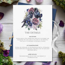 Aquarell-Raben-Gotische-Lila-Floral-Hochzeit