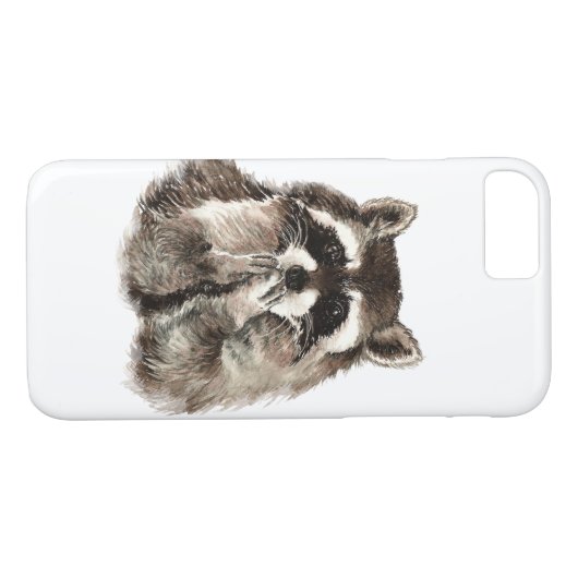 Aquarell Raccoon Case-Mate iPhone Hülle (Rückseite (Horizontal))