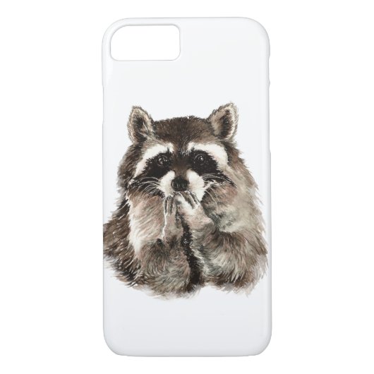 Aquarell Raccoon Case-Mate iPhone Hülle (Rückseite)