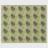 Aquarell Raccoon Tierart Wildnis Geschenkpapier (Flach)