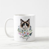 Aquarell-Ragdoll-Katze Kaffeetasse (Links)