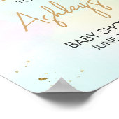 Aquarell Rainbow Baby Dusche Willkommen Poster (Ecke)