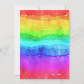 Aquarell Rainbow Kinderdusche Einladung (Rückseite)