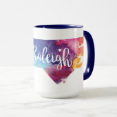 Aquarell Raleigh, North Carolina Tasse (VorderseiteRechts)