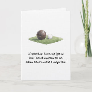 Aquarell-Rasenbowling Leben Ist Wie Rasenbowling Karte