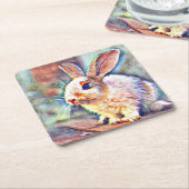 Aquarell Rechteckiger Pappuntersetzer (angewinkelt)