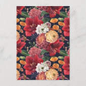 Aquarell Red Amaryllis Finden Sie das Game Begleitkarte (Rückseite)