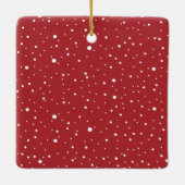 Aquarell Red Ball Bauble Frohe Weihnachten Keramikornament (Rückseite)