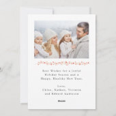 Aquarell Red Berry Frame 2 Foto Weihnachten (Rückseite)