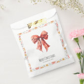 Aquarell Red Bow Coquette Minimalistisch Weihnacht Geschenktütchen (Versiegelt)