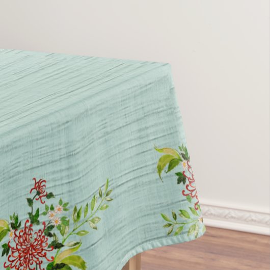 Aquarell Red Gerbera Daisy w/Greenery 60" x 104 Tischdecke (Beispiel)