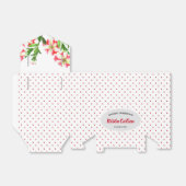 Aquarell Red Petunias Red White Polka Dots Geschenkschachtel (Ungefaltet)