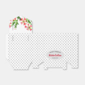 Aquarell Red Petunias Schwarz-weiß Polka Dots Geschenkschachtel (Ungefaltet)